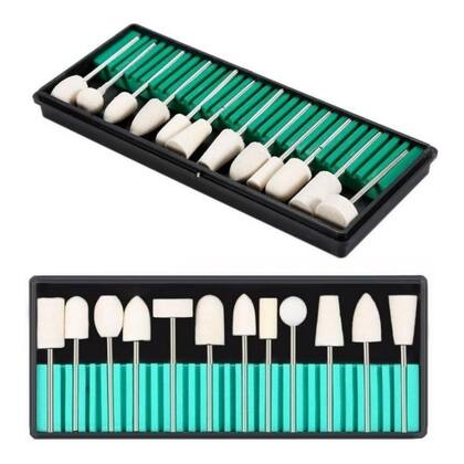 Imagem de Kit 12 Brocas Profissionais Lixas Lixadeiras Elétrica BRANCAS