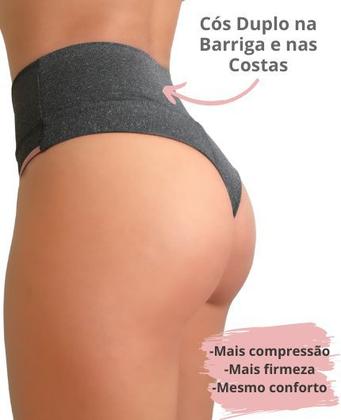 Imagem de Kit 12 Calcinha Fitness Cós Alto Fio Duplo Modeladora Viére