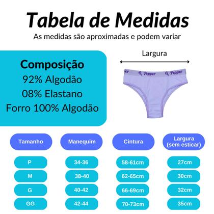 Imagem de Kit 12 Calcinha Tanga Premium Algodão Cotton Cos Alto  Cores Sortidas Comfort