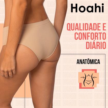 Imagem de Kit 12 Calcinhas Cintura Alta Poliamida Calcinha Sem Costura Forro De Algodão Confortável