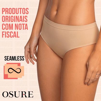 Imagem de Kit 12 Calcinhas Cintura Alta Poliamida Calcinha Sem Costura Forro De Algodão Confortável