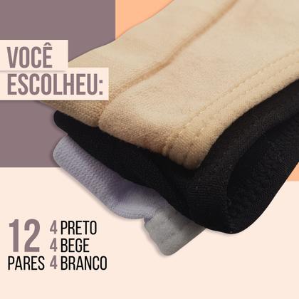 Imagem de Kit 12 Calcinhas Fio Dental Poliamida Calcinha Sem Costura Forro de Algodão Confortável