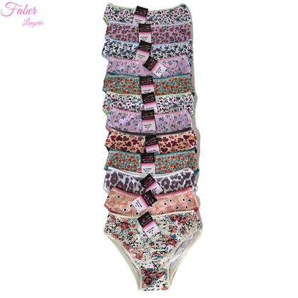 Imagem de Kit 12 Calcinhas Infantil Menina 100% Algodão Calcinha bebê Calcinha infantil 1 a 8 anos