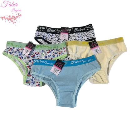 Imagem de Kit 12 Calcinhas Menina Moça Juvenil em Algodão