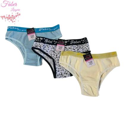 Imagem de Kit 12 Calcinhas Menina Moça Juvenil em Algodão