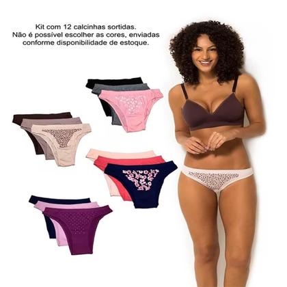 Imagem de Kit 12 Calcinhas Sortidas Trifil Tecnologia Sem Costura