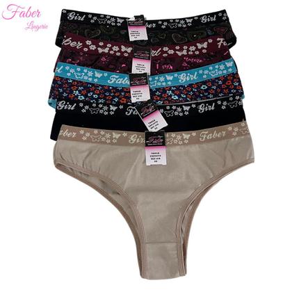 Imagem de Kit 12 Calcinhas Tanga Cotton 100% Algodão Calcinha Conforto