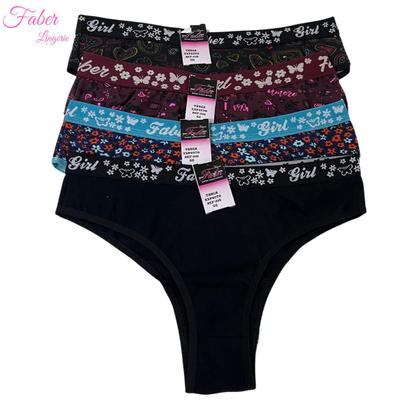 Imagem de Kit 12 Calcinhas Tanga Cotton 100% Algodão Calcinha Conforto