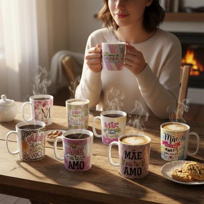 Imagem de Kit 12 Caneca de Dia Das Mães 400ml Presente Lembrancinha Cor:Sortidas