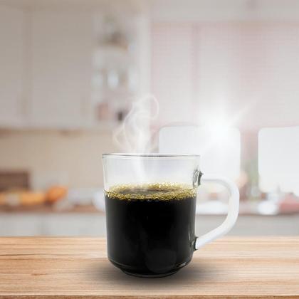 Imagem de Kit 12 Caneca Xicara Copo De Vidro Transparente Café Chá Cappuccino Alça Nespresso 250ml