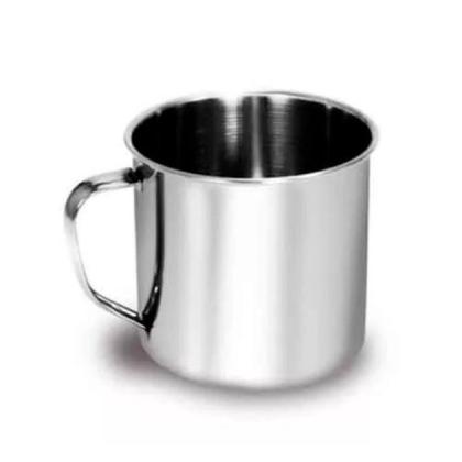 Kit 12 Canecas em Aço Inox 100ml Metal Resistente - Fx Imagem de Kit 12 Canecas em Aço Inox 100ml Metal Resistente