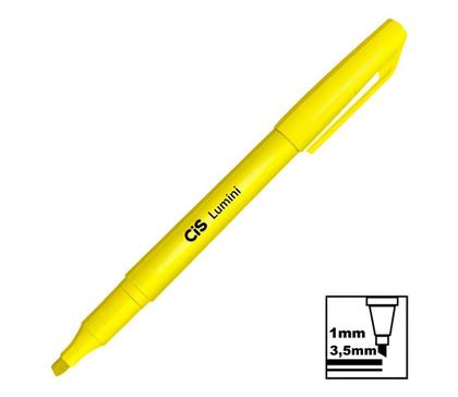 Imagem de Kit 12 Canetas Amarelo Marca Texto Lumini