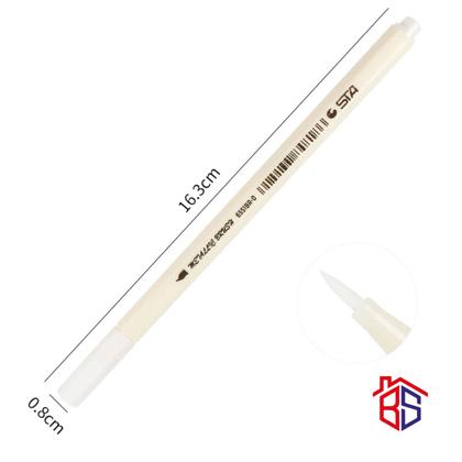 Imagem de Kit 12 Canetas Brancas Brush Pincel Flexível Efeito Luminoso Desenho e Caligrafia Ilustração Mangá e Lettering Artístico