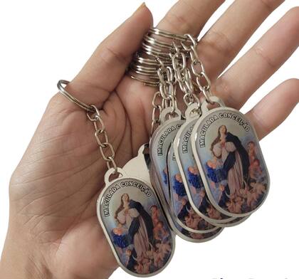 Imagem de Kit 12 Chaveiros Nossa Senhora Da Conceição Chapa Simples