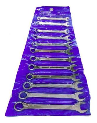 Imagem de Kit 12 Chaves Combinadas Boca Estrela 6 A 22 Mm Aço Carbono