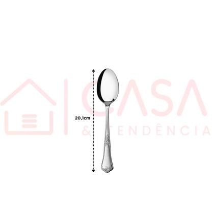 Imagem de Kit 12 Colheres de Mesa Hercules Classique Aço Inox 493-001P