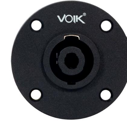 Imagem de Kit 12 Conectores Plug Speakon 6 Machos Linha 6 Fêmeas Painel Redondo 4 Vias Voik Profissional SPK01