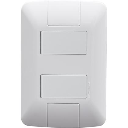 Imagem de Kit 12 Conjunto 4x2 2 Interruptores Tramontina Aria 6A 250V