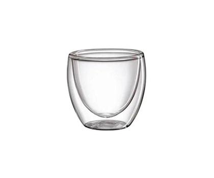 Imagem de Kit 12 copos café: 6 copos double wall + 6 copos 80ml de inox