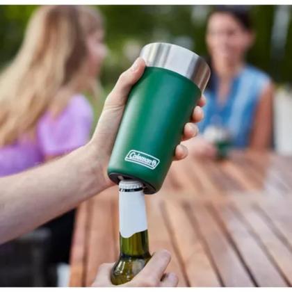 Imagem de Kit 12 Copos Témicos Com Tampa E Abridor Verde Oliva 600ml - Coleman