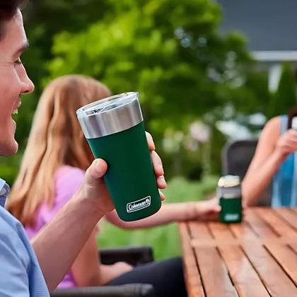 Imagem de Kit 12 Copos Témicos Com Tampa E Abridor Verde Oliva 600ml - Coleman