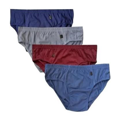 Imagem de Kit 12 Cueca Normal Slip Elástico Embutido 100% Algodão