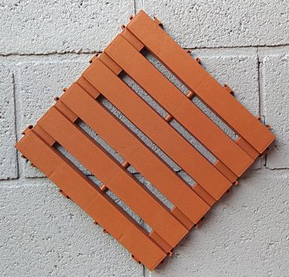 Imagem de Kit 12 Decks Madeira Plástico Encaixe Modular MAXX