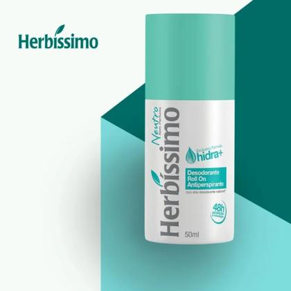 Imagem de Kit 12 Desodorante Roll-On Neutro Herbíssimo 50Ml - Dana
