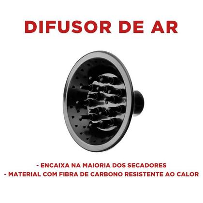 Imagem de Kit 12 Difusor de Ar Para Secador de Cabelo Definidor de Cachos Universal Dompel
