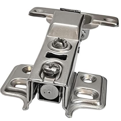 Imagem de Kit 12 Dobradiça 35Mm Curva Pistão Amortecedor Calço Slideon