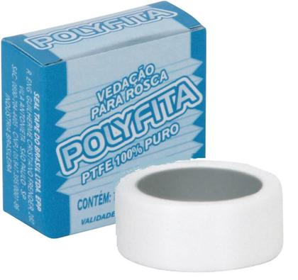 Imagem de Kit 12 Fita Veda Rosca Branca 12mm x 5m Seal-Tape - Polyfita