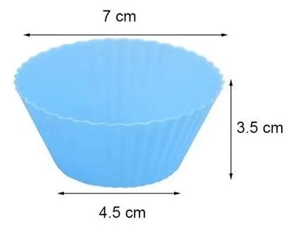 Imagem de Kit 12 Formas Silicone Mini Cupcake Bolo Muffin Assadeira