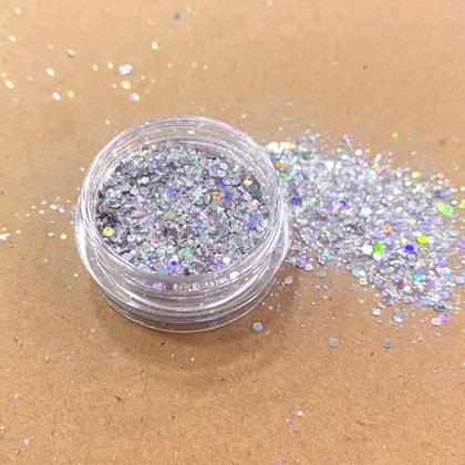 Imagem de Kit 12 Glitter Flocado Para Unhas Lantejoulas Encapsulada Nails Decoração HM-0648 COM PRATA, DOURADO E PRETO