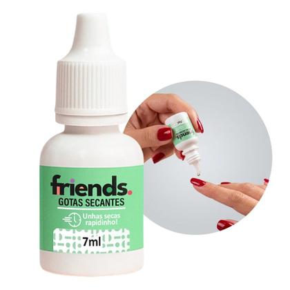 Imagem de Kit 12 Gotas Secante de Esmalte de Unha com Disiloxane Secador Rápido 7ml Friends