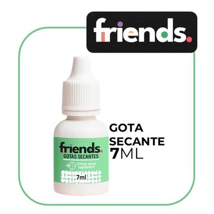 Imagem de Kit 12 Gotas Secante de Esmalte de Unha com Disiloxane Secador Rápido 7ml Friends