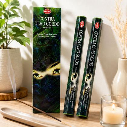 Imagem de Kit 12 Incensos Hem Contra Olho Gordo  Proteção e Energia Positiva