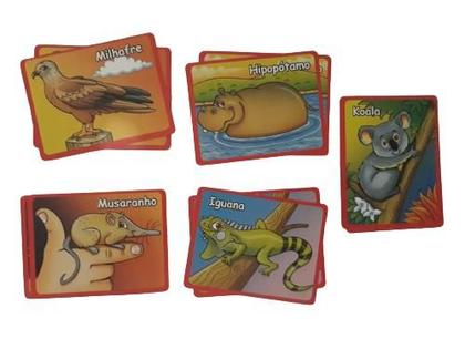 Imagem de Kit 12 Jogo da Memória dos Bichos com 10 Peças Cada