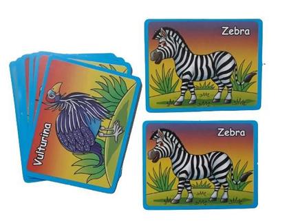 Imagem de Kit 12 Jogo da Memória dos Bichos com 10 Peças Cada