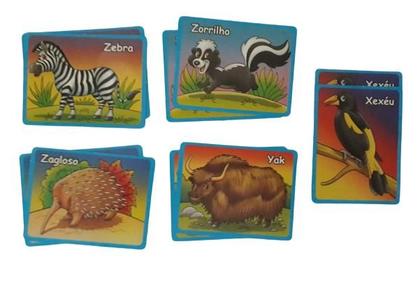 Imagem de Kit 12 Jogo da Memória dos Bichos com 10 Peças Cada