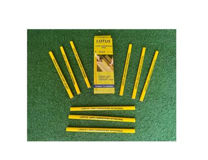 Imagem de Kit 12 Lápis Carpinteiro Marceneiro Pedreiro Obra Lotus