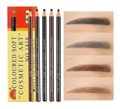 Imagem de Kit 12 Lápis Dermatográfico Sobrancelhas Micropigmentação