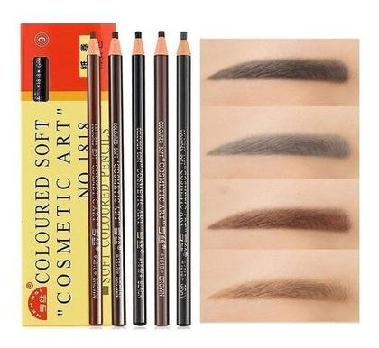 Imagem de Kit 12 Lápis Dermatográfico Sobrancelhas Micropigmentação