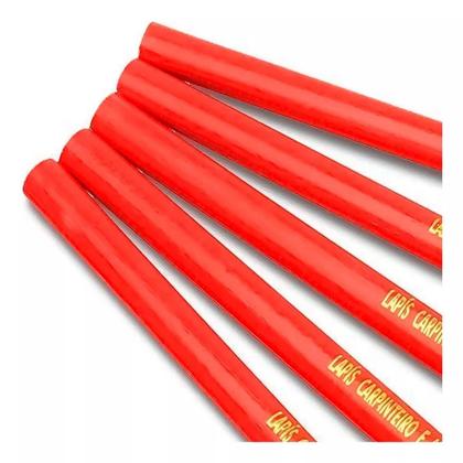 Imagem de Kit 12 Lápis Para Carpinteiro Marceneiro 17,5cm Profissional