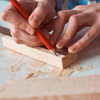 Imagem de Kit 12 Lápis Para Carpinteiro Marceneiro 17,5cm Profissional