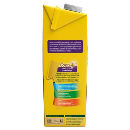 Imagem de Kit 12 Leite UHT A2A2 Semidesnatado NINHO Levinho Forti 1L com Tampa