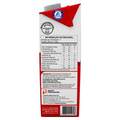 Imagem de Kit 12 Leite UHT Integral Piracanjuba 1L Caixa com Tampa Longa Vida