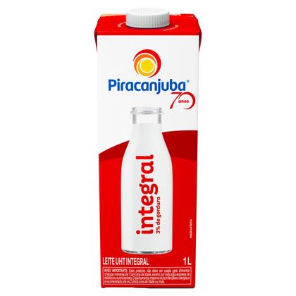 Imagem de Kit 12 Leite UHT Integral Piracanjuba 1L Caixa com Tampa Longa Vida