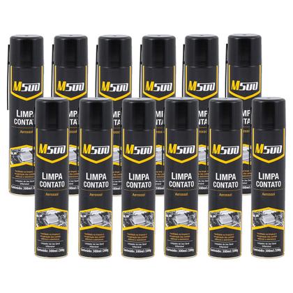 Imagem de Kit 12 Limpa Contato Spray PC Placa Eletronico Automotivo 300ml M500