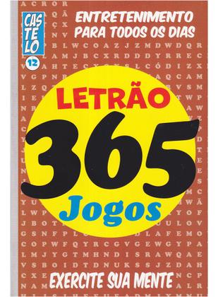 Imagem de Kit 12 Livros Caça Palavras Letrão 365 Jogos +4 Mil Jogos