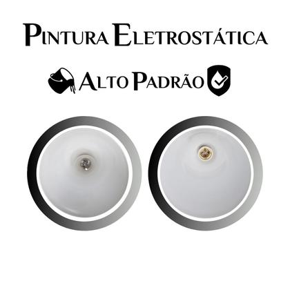 Imagem de Kit 12 Luminária Pendente Bala Nova Com Interior Branco Brilho Com Fiação 110/220v